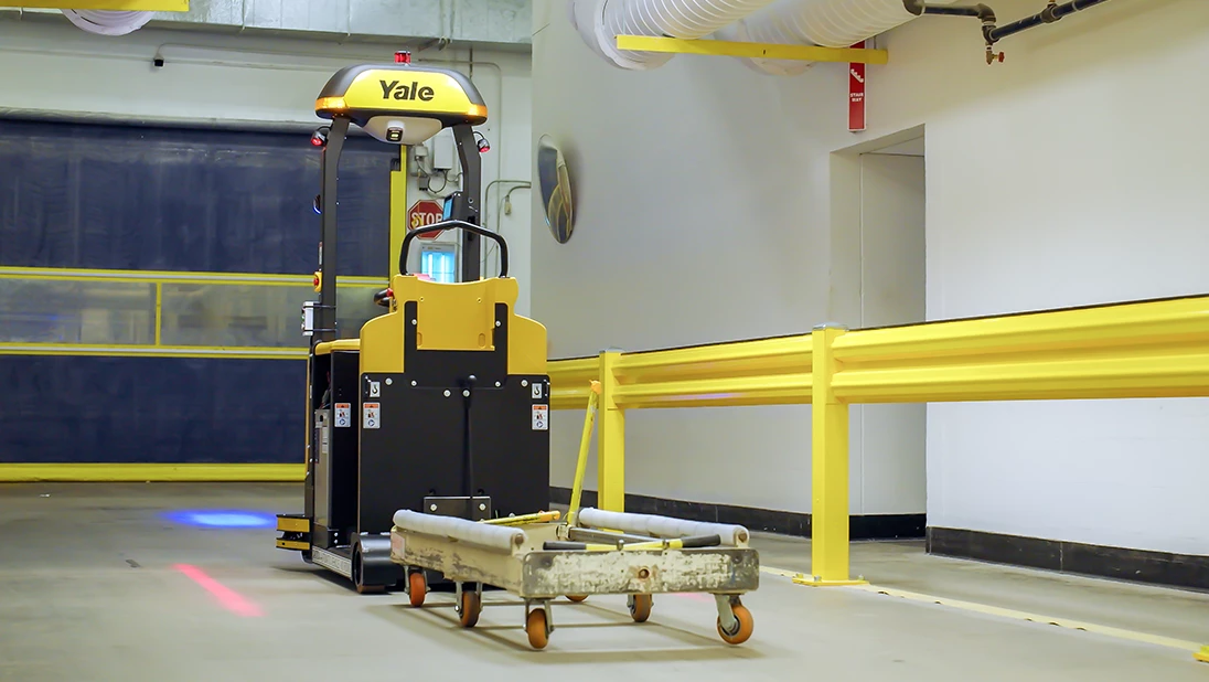Yale Relay automated lift truck mapping facility. 